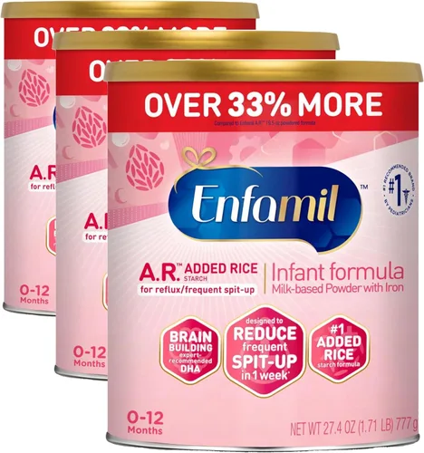 Vista 12 de Enfamil A.R. 48 botellas (2 onzas líquidas cada una), botellas de fórmula para bebés listas para alimentar, reducen la saliva en 1 semana, Omega 3