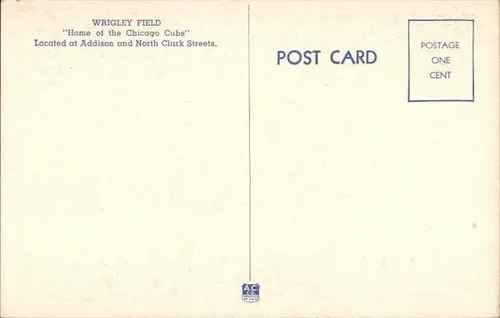 Vista 2 de Wrigley Field Home of the Chicago Cubs Chicago, Illinois IL Original Antique Postcard