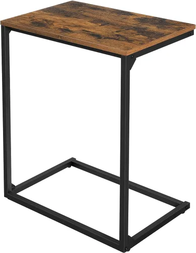 Vista 8 de VASAGLE Mesa Auxiliar en Forma de C, Mesa de Centro Pequeña para Sofá o Sillón, Mesa Auxiliar Industrial para Sala de Estar, Dormitorio, 13.8 x 21.7