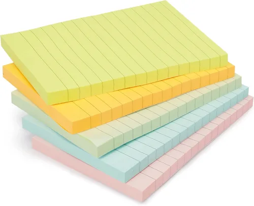 Vista 7 de Yaxa Basics Notas adhesivas cuadradas, almohadillas autoadhesivas, 3 x 3 pulgadas, amarillo, paquete de 5, 100 hojas por bloc