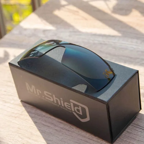 Vista 2 de Walleva Lentes polarizadas de repuesto negras Mr. Shield para gafas de sol Oakley Oil Rig, negro, (Black - Mr. Shield Polarized)
