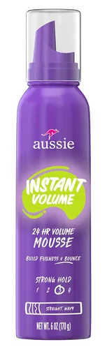 Aussie Mousse de volumen instantáneo de 24 horas de sujeción fuerte, 6 onzas (paquete de 2)