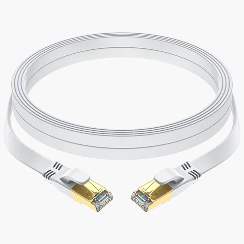 Vista 14 de Cable Ethernet Cat 8 de 3 pies, cable de red LAN de alta velocidad para exteriores e interiores, cable de conexión SFTP chapado en oro RJ45 de 40