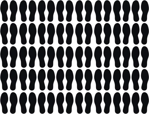 Vista 14 de LiteMark Calcomanías de vinilo para piso, calcomanías de línea para suelo de aula, oficinas, bailes, eventos, marcadores de puntos duraderos con Azul