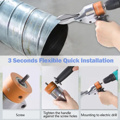 Vista 3 de Taladro giratorio de 360°, accesorio de herramienta eléctrica profesional para taladros inalámbricos y con cable, cortador de metal resistente