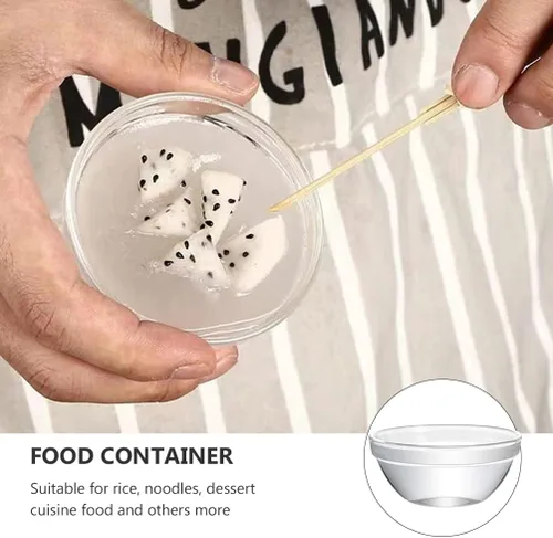 Vista 6 de DOITOOL 6 cuencos de vidrio pequeños para preparación de comidas, apilables, transparentes, para postres, dulces, frutos secos, para preparación