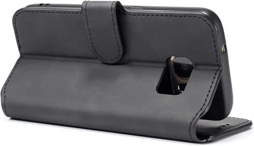 Vista 4 de UEEBAI Funda de cuero PU para Samsung Galaxy S7, Vintage Retro Premium Wallet Flip Cover TPU Inner Shell [Ranuras para tarjetas] [Cierre magnético]