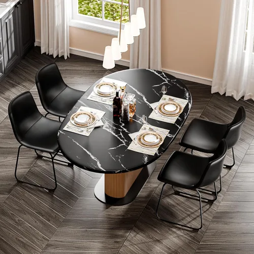 Dining Chairs Set of 4, 18 Inch Faux Leather Kitchen Dining Chairs with Back, Modern Armless Dining Room Chair with Metal Legs for Home Bistro