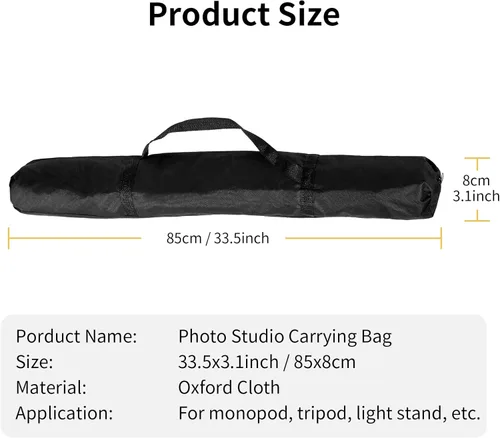 Vista 3 de Meking Bolsa de transporte de 33 pulgadas con correa para soporte de luz trípode monopie fotografía estudio fotográfico