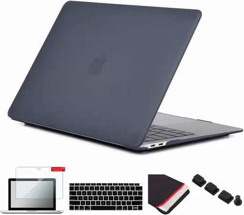 Vista 29 de Pack 5 en 1 de carcasa para MacBook Air, de Se7enline, de plástico duro, tacto suave, con protector de teclado de silicón, protector de pantalla