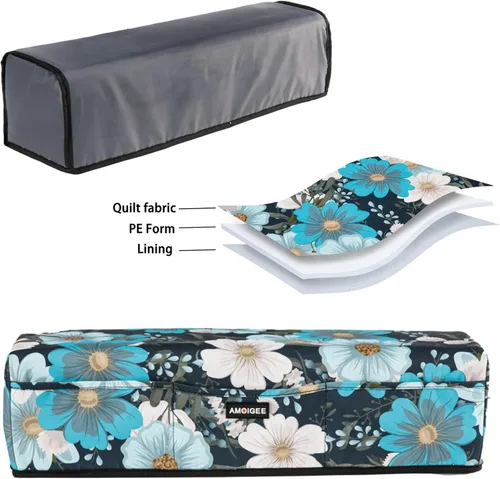 Vista 3 de Amoigee Cubierta contra el polvo para Cricut Explore 3, Explore Air 2, Maker, Maker 3, Funda para fabricante con bolsillos para accesorios