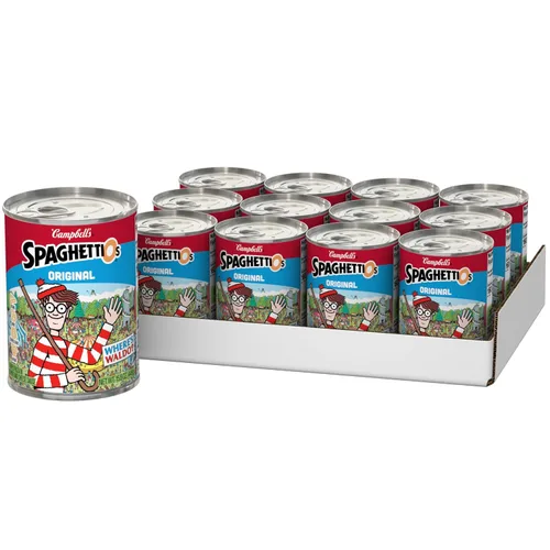 Vista 23 de SpaghettiOs Pasta enlatada con albóndigas A to Z's, lata de 15.6 onzas