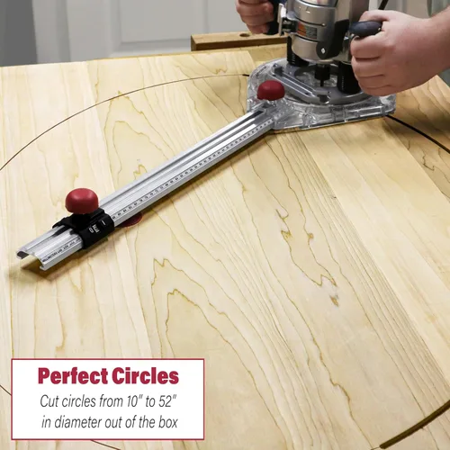Vista 2 de Milescraft 1219 Kit de guía circular - Plantilla de corte circular de router de precisión para cortar/enrutar círculos desde 1.5" hasta 52" con base