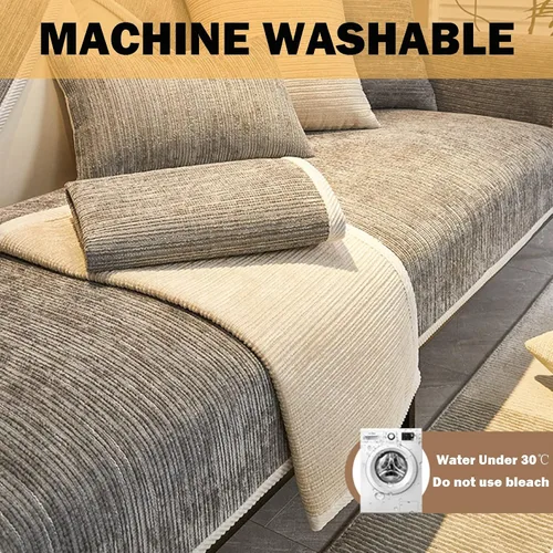 Vista 6 de Fundas de sofá, fundas de sofá esquineras de tela de felpilla para perros, gatos y mascotas, antideslizantes en forma de L, fundas de sofá para sala