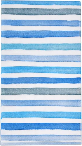 Vista 8 de Gift Boutique 100 servilletas a rayas verdes y blancas de 3 capas desechables de papel, servilletas de mano a rayas para baño, tocador, vacaciones