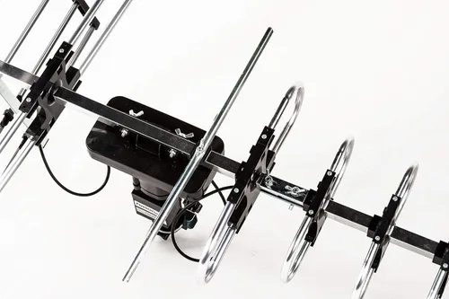 Vista 5 de Antena de TV HD para exterior de Five Star de 4K: alcance largo con control de ganancia automática, rotación motorizada de 360 grados, radio