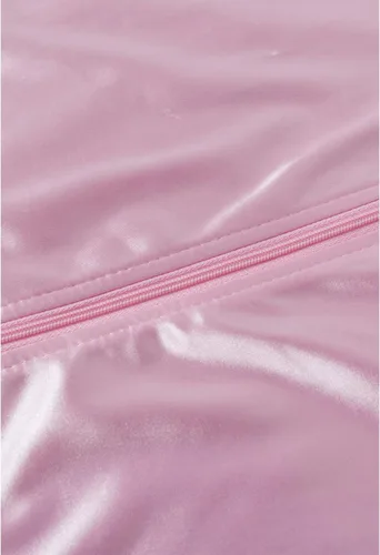 Vista 4 de Chaqueta de satén rosa de los años 50 para mujer con bufandas para el cuello, disfraz de Halloween para cosplay