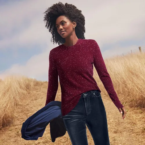 Vista 4 de Lands' End Suéter de cachemira para mujer