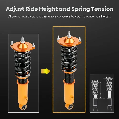 Vista 4 de Coilovers para 89-05 Mazda Miata MX5 MX-5 NA NB, espirales de suspensión de amortiguadores