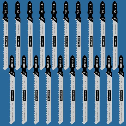 Vista 7 de Hojas de sierra de calar con mango en T, 20 unidades, T101BR con estuche, compatibles con Bosch Dewalt Black y Decker Juego de hojas de sierra