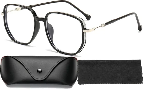 Gafas de lectura portátiles de moda anti-luz azul para mujer, lector ultra ligero, gafas multifocales grandes Fram