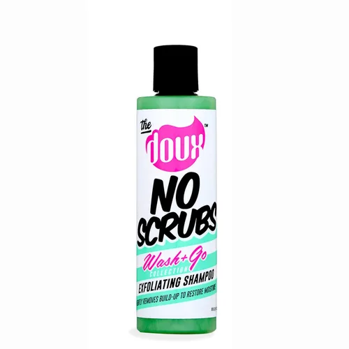 The Doux Champú exfoliante aclarante sin exfoliación para cabello rizado con textura – Exfoliante y champú clarificador del cuero cabelludo con miel