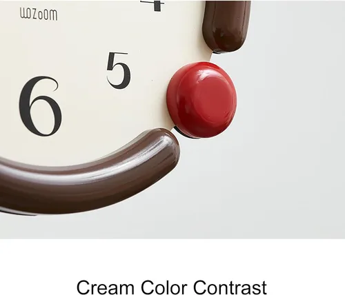 Vista 6 de Wooden Wall Clock, Living Room Decorative Wall Clock, Solid Wood Frame Silent Wall Clock for Bedroom, Living Room, Entryway(Black)