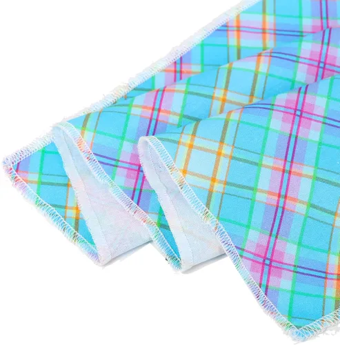 Vista 4 de MR. CHUBBYFACE Pañuelos azules con rayas para perros, reversibles, baberos triangulares, bufanda, accesorios para perros, gatos, mascotas