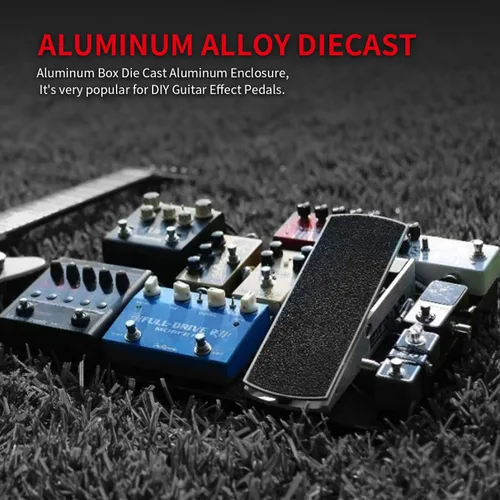 Vista 6 de DaierTek 5 unids 1590B Pedal de guitarra recinto aluminio fundido Stomp caja caja 4.409x2.402x1.260 in interruptor de palanca caja