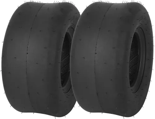 Vista 11 de Juego de 2 neumáticos 16x6.50-8 - 4PR resistentes sin cámara, neumáticos de repuesto para tractor de césped con banda de rodadura estriada profunda