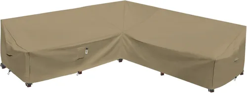 Vista 22 de Funda de sofá modular de alta resistencia para exteriores, tejido 600D 100 % impermeable, para muebles de patio