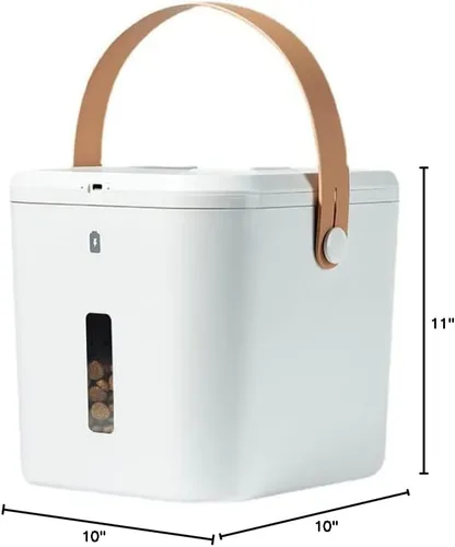 Vista 2 de Recipiente hermético de almacenamiento de alimentos para perros para mascotas, contenedor de almacenamiento de plástico grande para perros, gatos