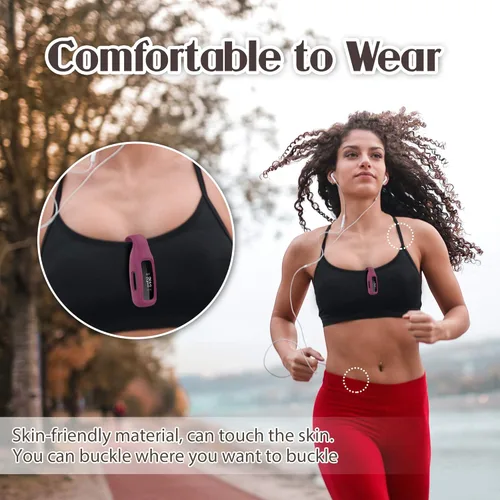 Vista 2 de HSWAI Paquete de 3 clips de repuesto para Fitbit Inspire 2/Fitbit Inspire 3, clip de silicona suave y cómodo de protección de 360°, accesorio