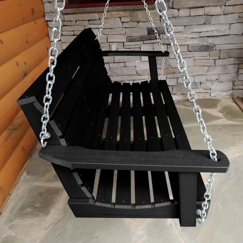 Vista 3 de highwood Weatherly - Columpio para porche, 4 pies, color negro