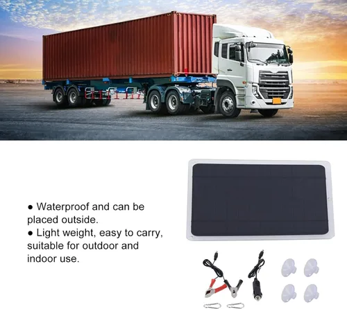 Vista 3 de 6W Solar Panel, Portable Solar Panel Charger, Waterproof Monocrystalline Module DIY Solar Panel Kit for Charging Car RV Boat Mobile Phone