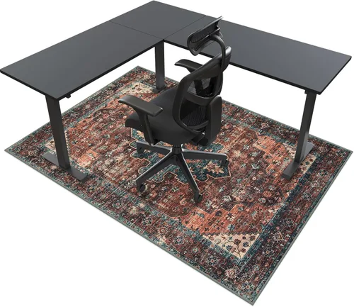Vista 33 de Anidaroel Alfombra para Silla de Oficina para Piso de Madera Dura, Protector para Silla con Ruedas de 36"x48", Alfombra para Computadora
