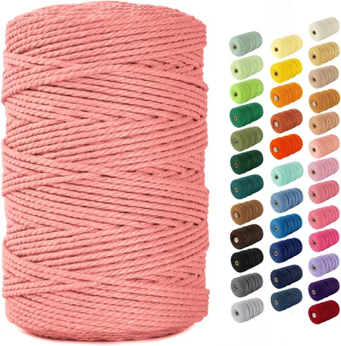 Vista 105 de Nook Theory Hilo de macramé de 3mm 109 yardas - Cuerda de macramé suave de 4mm, 5mm perfecta para nudos - Suministros de macramé para colgadores
