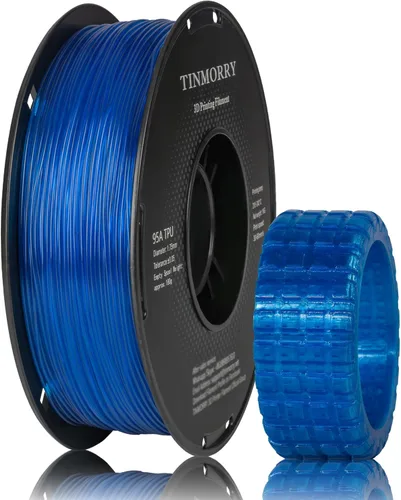 Vista 9 de TINMORRY - Filamento de poliuretano termoplástico (TPU) de 1.75 mm para impresora 3D, 1 bobina de 2.2 libras/1 kg, verde esmeralda transparente