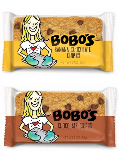 Bobo's Paquete variado de barras de avena, chispas de chocolate y chispas de chocolate con plátano