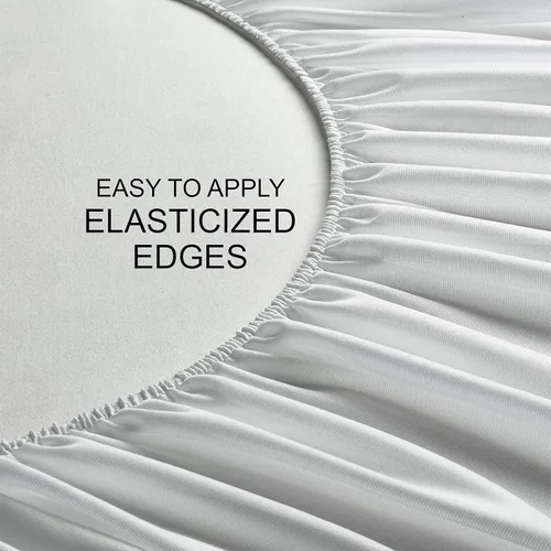 Vista 6 de Protector de colchón Twin de PURE BAMBOO, impermeable - viscosa derivada de bambú, transpirable, funda de colchón silenciosa que protege contra