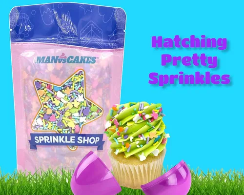 Vista 6 de Manvscakes Gránulos Mezcla de espolvorear de Pascua Gránulos comestibles de primavera Espolvorear galletas Hornear Sin gluten