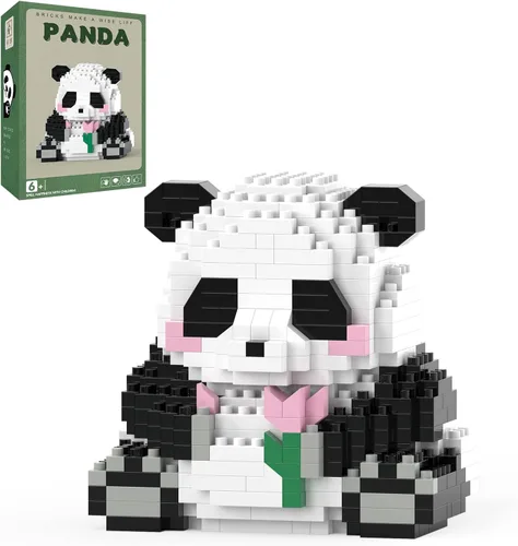 Vista 13 de Mini bloques de construcción, panda gateante, recuerdos de fiesta, micro bloques de juguete de panda para niños de 6, 7, 8, 9, 10+