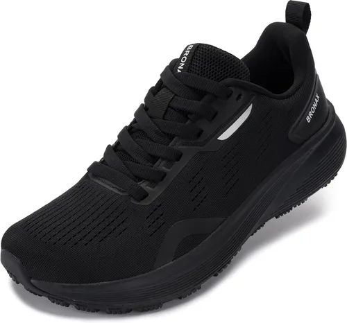 Bronax Zapatillas de correr con punta ancha para hombre | Zapatillas de tenis para dar forma natural al pie
