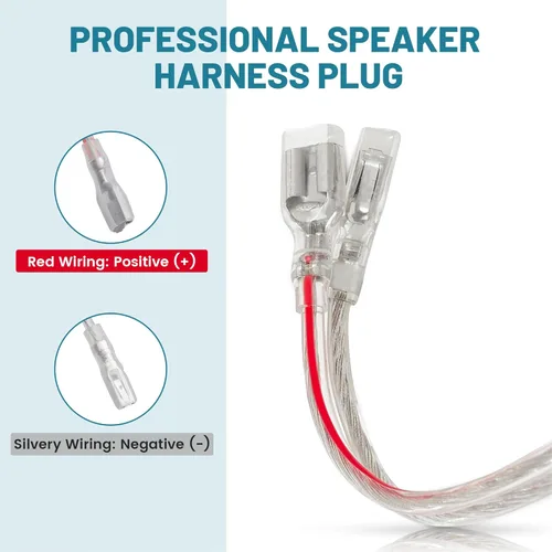 Vista 5 de NuIth Soporte de adaptador de altavoz de puerta 6.5 con conector de arnés de cableado de altavoz para VW Volkswagen Passat 1998-2016, Golf