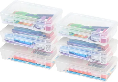 Vista 11 de Iris caja de almacenamiento de suministros 10 piezas, Plástico, Transparente, S