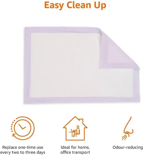 Vista 3 de Yaxa Basics Almohadillas para orines de gato, 20 unidades, ajuste universal para caja de arena, control de olores con aroma a limón, púrpura