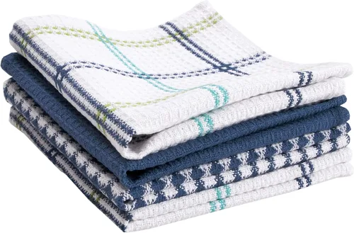 Vista 7 de T-Fal Paños de Cocina Premium con Textura de Waffle: Altamente Absorbentes, Súper Suaves y Duraderos - 100% Algodón, 12"x13" Toalla Plana