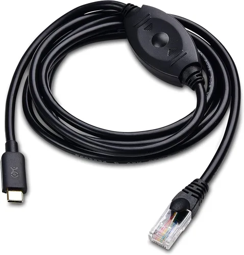 Vista 2 de Cable Matters Cable de consola USB C a RJ45 para Windows y MacBook Pro - 6 pies, cable de consola compatible con Cisco, cable enrollable con FTDI