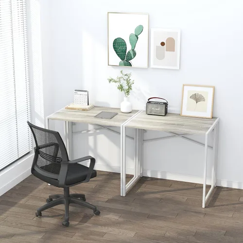 Vista 72 de Escritorio plegable de 47 pulgadas, no requiere montaje, mesa de oficina en casa, escritorio de campamento para computadora de juegos, color beige