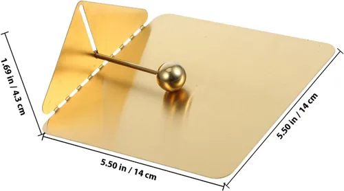 Vista 2 de Stainless Steel Flat Napkin Holder Large Golden Paper Towel Dispenser for Dining Table Rustic Square Napkin Organizer for Home Kitchen Countertop